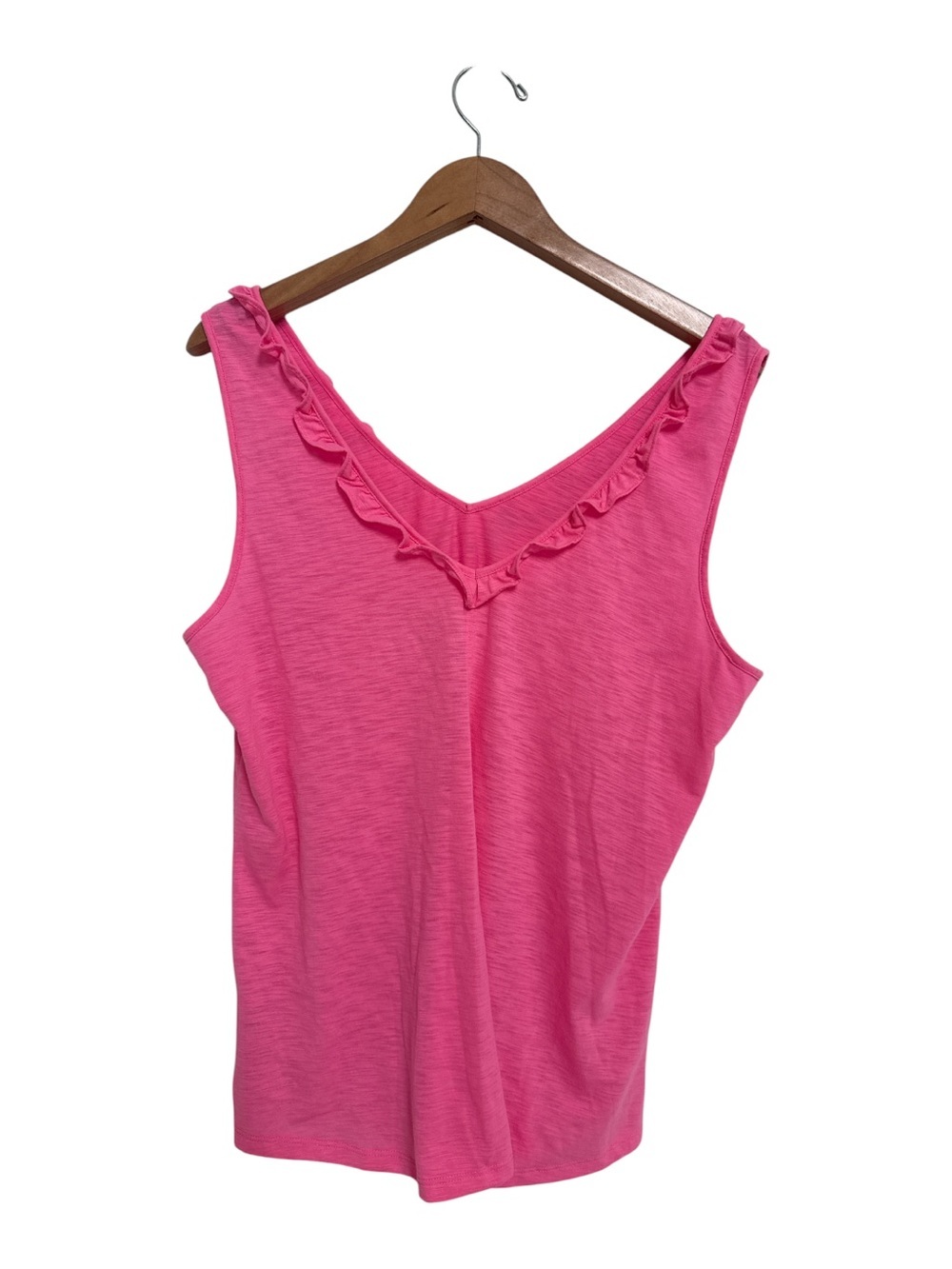 Lilly Pulitzer Gigi Ruffle Tank Women’s Pink Shirt Resort Coastal Tropical